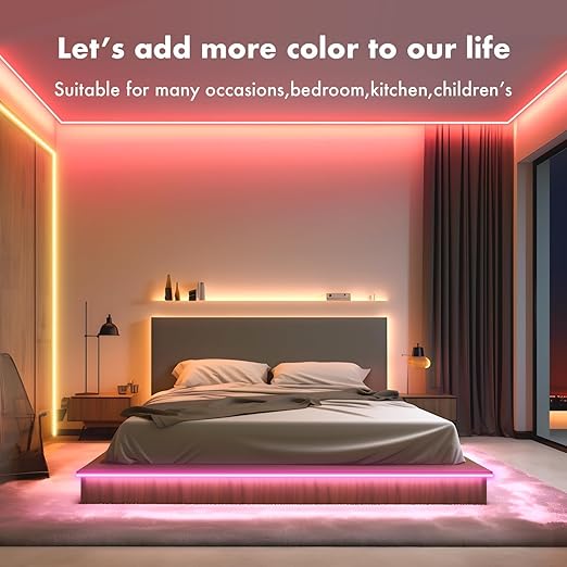 Desidiya® RGB Neon LED 5Mtr Strip Light with App & Remote Control | Music Sync | USB Powered | Waterproof & Flexible Led Rope Light Room, Gaming, Party, Diwali & Home Decoration Ceiling Strip Lights