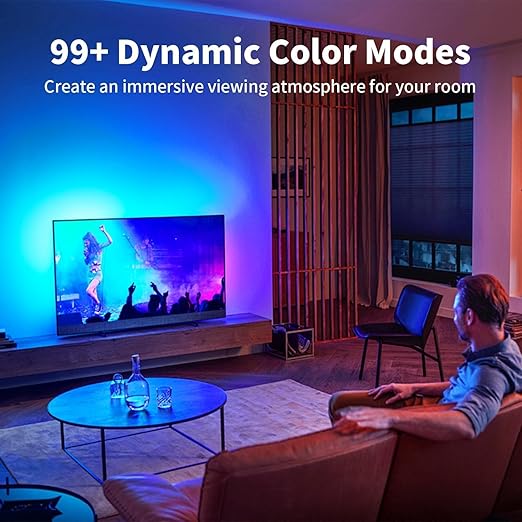 Desidiya® RGB Neon LED 5Mtr Strip Light with App & Remote Control | Music Sync | USB Powered | Waterproof & Flexible Led Rope Light Room, Gaming, Party, Diwali & Home Decoration Ceiling Strip Lights
